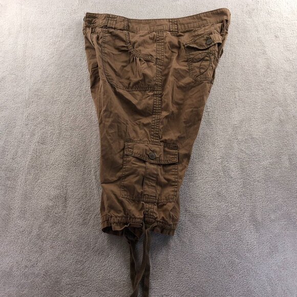 A New Approach A.N.A  Womens Cargo Capris Pants Size 14P Outdoors Tan Utility - Picture 11 of 14